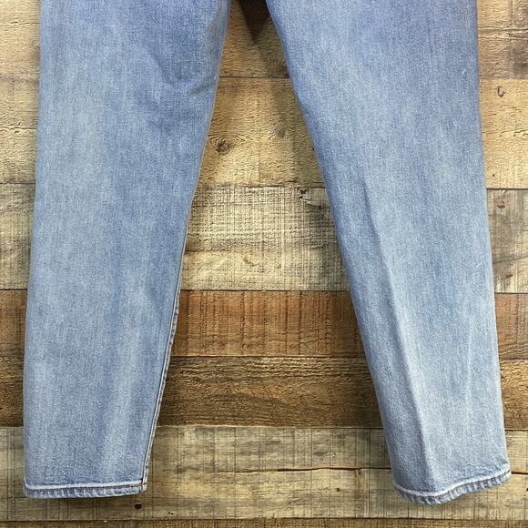 Pistola Nico High Waisted Skinny Fold Over Waist Mom Jeans Light Blue Size 30 - Picture 7 of 9